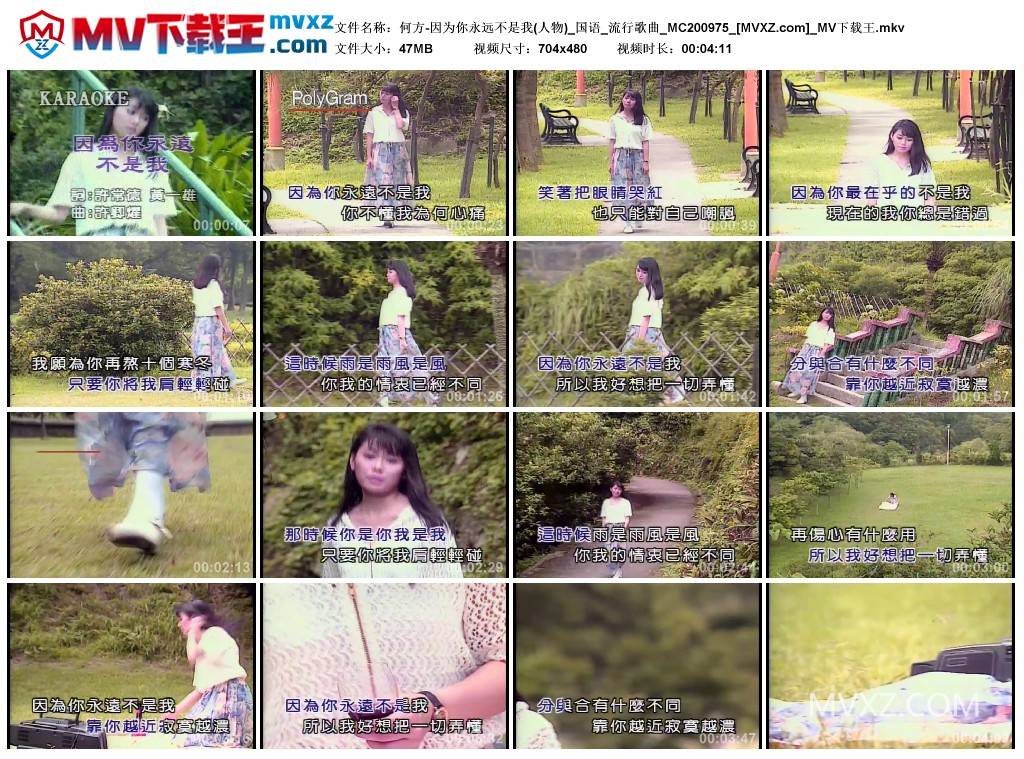 何方-因为你永远不是我(人物)_国语_流行歌曲_MC200975